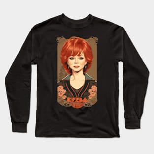 reba mcentire//vintage vektor 80s style v3 Long Sleeve T-Shirt